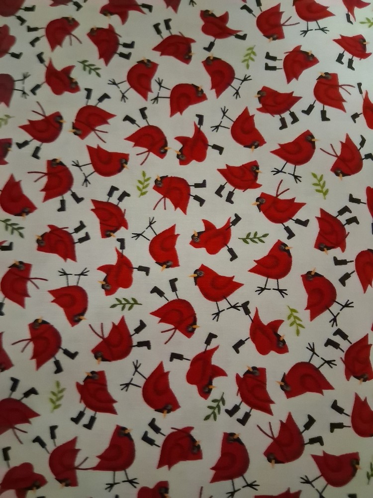 Cardinal In Boots Fabric 2yds