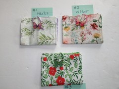 Tea Wallet, Tea Bag Wallet, Small Item Wallet or Holder, 4 Pocket, Handmade