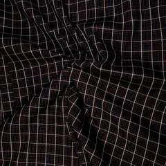 High End Woven Plaid, Red, White & Blue on Black, Classy! Cotton, Per 1/2 Yd