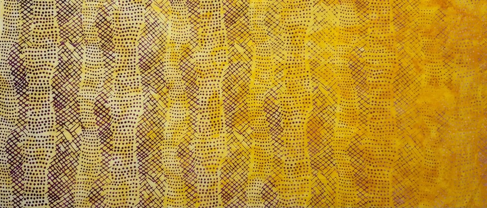 1 Yard Cut of Lunn Fabric Texture Stripe Ombre Batik 100% Cotton 3549 Yellow