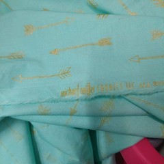 Michael Miller Fabric Blue With Gold Arrows 39×43