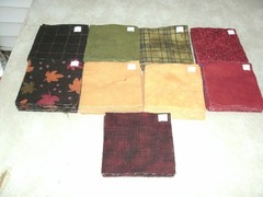Precut Flannel Squares –LOT OF 324—9″ & 5 1/2″- Assorted Patterns & Colors