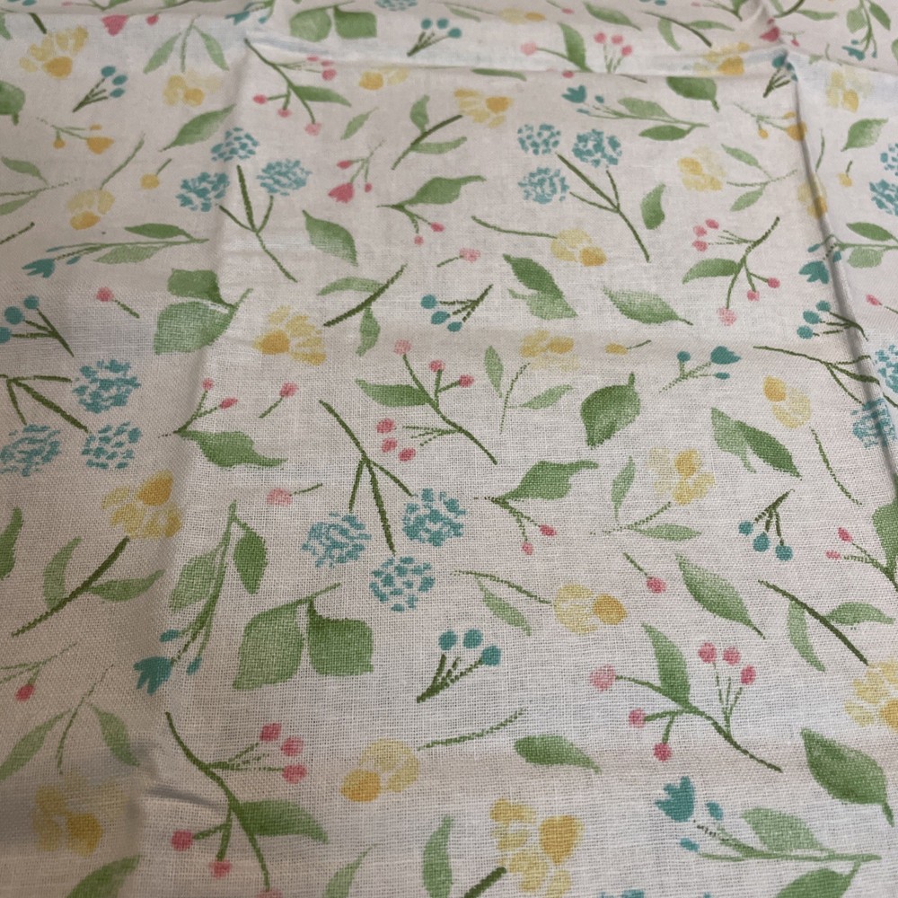 Floral Cotton Fabric Fat Quarter 18”x21” New