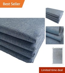 Versatile Faux Linen Upholstery Fabric – Grey Blue 57×36 Inch for Chairs & Sofas