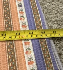 Vintage Cottage Core Floral Pink And Purple Fabric Scrap 114 X45
