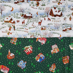 Christmas Fabric Scrap Lot 2 Pounds 6 Ounces Cranston Fabric Traditions Hoffman