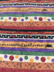 Happy Haunters Cotton Fabric Kelly Mueller Red Rooster Trick or Treat Stripe