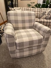 Buffalo Check Tweed Gray Upholstery Fabric By the Yard SF3327