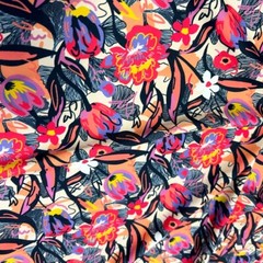 Swimwear Fabric Flowers Colorfull Flowers Print 4way Stretch 60″wide By the Yard