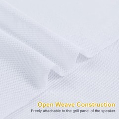 1 Yard White Speaker Grill Cloth Fabric Acoustically Transparent 36″ x 54″