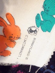 Vintage Bunnyland II Hospital Property Nursery Baby Blanket UNUSED FABRIC-CUTE!!