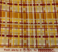OOP “Fresh Aire” By BJ Lantz For Studio E Fabrics Orange Yellow White Plaid BTY
