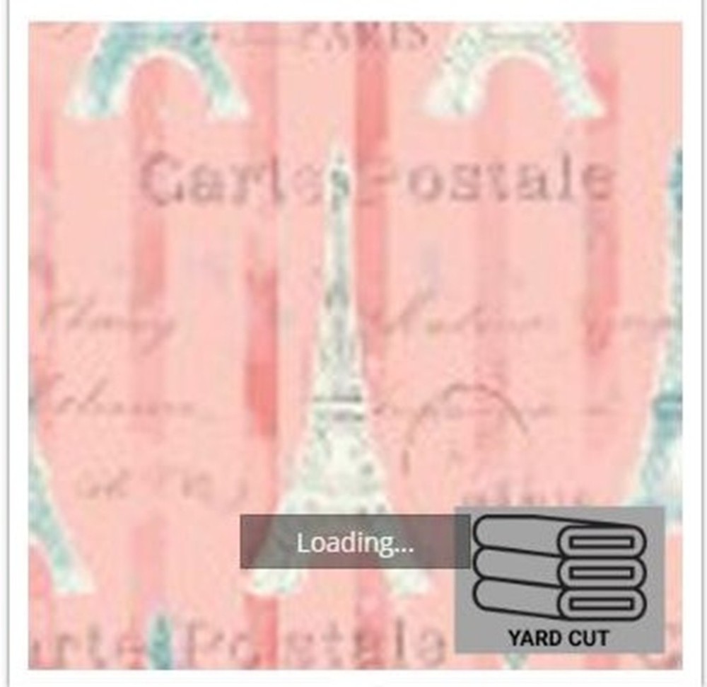 Paris France 1 Yard Peachy Coral Cotton Fabric PreCut