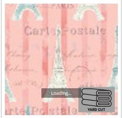 Paris France 1 Yard Peachy Coral Cotton Fabric PreCut