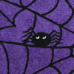 Halloween Spiders Webs Purple Happy H”owl”-o-ween Deb Strain Moda Fabric BTY