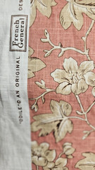 Fabricut French General Odile Rose Linen Blend Fabric by the yard