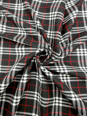 100% Cotton Flannel Fabric by the Yard | Brushed Plaid Tartan | 60″ Wide 5Oz | f