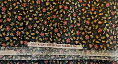 VTG Peter Pan Ditsy CALICO Dark Green & Shades of Rose Florals Cottagecore BTFQ