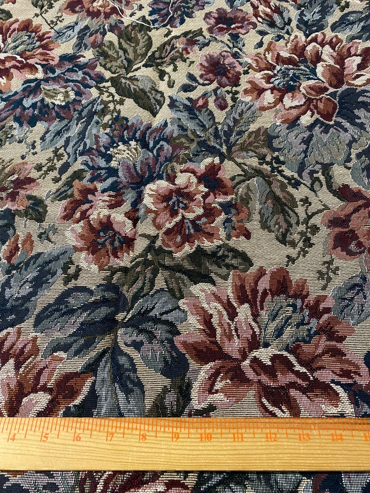 Upholstery weight woven floral design tapestry fabric 30″by 54″