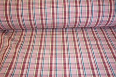 NEW Pink/Teal/Yellow Plaid polyester cotton fabric cloth material, craft quilts