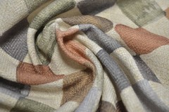 Izmir Sienna Multicolored Harlequin Check Regal Multipurpose Fabric