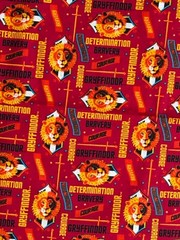 Warner Brothers Camelot Harry Potter Fabric 18” x 42” Vintage Rare New Red
