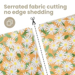 10 PCS 18×20 Inch Yellow Floral Fat Quarters Fabric Bundles Precut Cotton