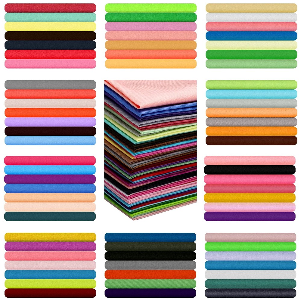 Solid Multicolor Cotton Fabric 120 Pcs 10 x 10 inch for Quilting Patchwork
