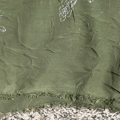Silver and gold embroidered fabric Green with sequins 56″ wide one yard plus 30″
