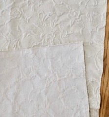Ivory Brocade Upholstery Furniture Fabric 89″ x 55″ New Medium to Heavy Weight