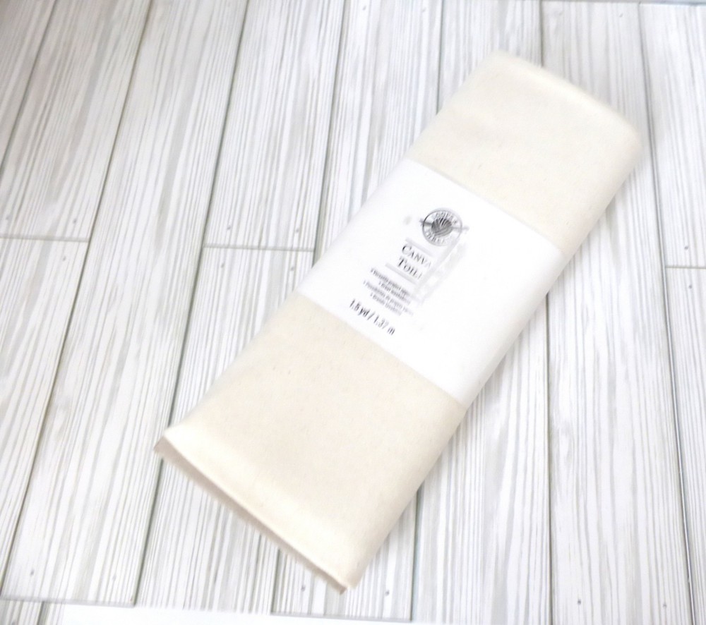 Loops and Threads Canvas Toile 100% Cotton White 1 1/2 Yards X 43 Inches Craft