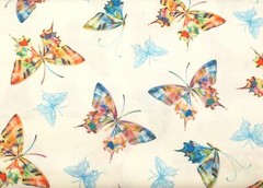 FAT QUARTER BUTTERFLIES DAISY MEADOWS BUTTERFLY FABRIC QUILTING TREASURES COTTON