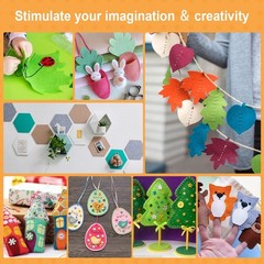 8 x 12 Inches Felt Sheets for Crafts, 40Pcs Squares Fabric Sheets, Assorted C…