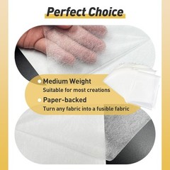 20 hojas de cinta termoadhesiva de 20 x 30 cm para apliques de tela