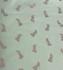 3 Yards Mint Green With Silver Mermaids -Knit