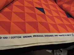 Gere Kavanaugh designer fabric 1976 100% Cotton Made in USA 3 1/2 Yards Unwashed