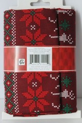 Reindeer and Poinsettias Seasonal fabric 1 yard Precut 2024 New old Stock