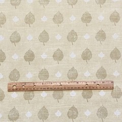 BTY Taupe Beige Leaf Stripe Interior Upholstery Fabric