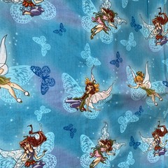 Tinkerbell Fairy Fabric Lot Of 8