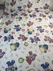 Fabric RARE VTG 90s N Erlanger Blumgart Bears with Balloons Cotton Flannel 36×44