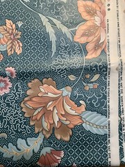 2 Yd Stanley King Studio Teflon Finish designer Cotton Upholstery fabric