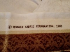 Fabric Vintage Floral Velvet Upholstery 92×51 Quaker Fabric Corporation 1980
