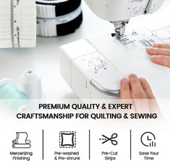 -20 Options-100% Cotton Jelly Roll Fabric Precut Strips for Quilting, Crafting,