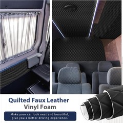 2.1 Yards Diamond Quilted Vinyl Headliner Material 55 in Wide Faux Leather wi…