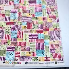 windham quilting cotton fabric stripes squares multicolored 38×43 1 yards