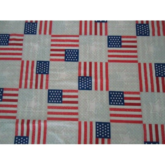 Daisy Kingdom For Quilters Fabric Stars Stripes Faux Flag Star Fabric 2.5 Yards