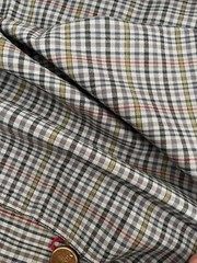 Minova Check Wool Fabric | 1.75 yd | Made in England | Vintage Tailoring Cloth