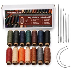 KAQRHFT 0.55 mm Round Waxed Thread, 14 Colors 76 0.55mm 70m, Classic Color A