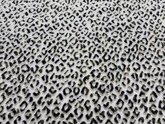 Leopard Animal Print Black Tan Velvet Upholstery Pillow Fabric- 1 Yard