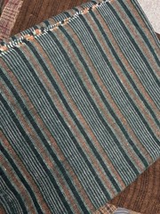Vintage Handwoven Fabric Bundle Plaid Stripe Primitive Patchwork Cotton 10 pcs
